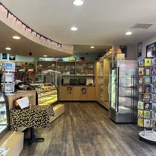 the interior of the bakery