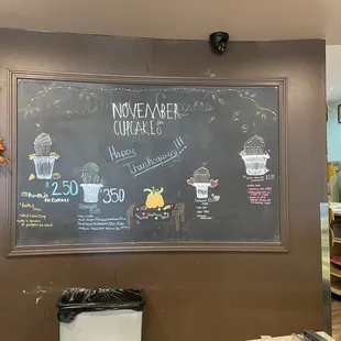 November 2022 cupcake specials