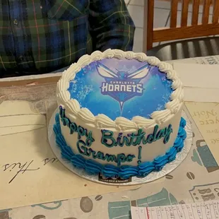 The way the cake turned out.