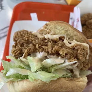 Spicy Fried Chicken Thigh Sandwich