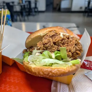 Spicy Chicken Leg Burger