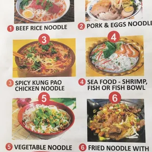 a menu for a restaurant