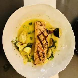 a plate of food on a table