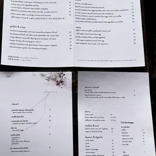 Brunch menu