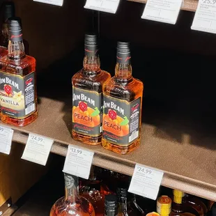 a variety of bottles