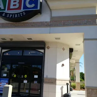 the front of the building