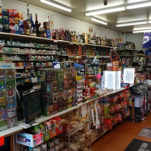 a grocery store with shelves full of liquor