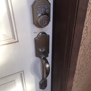 External view of front door installation