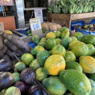 Heey, they have papayas from Hilo!