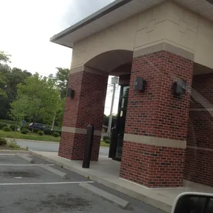 the entrance to the building