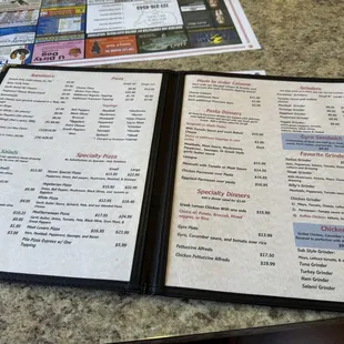 Inside menu