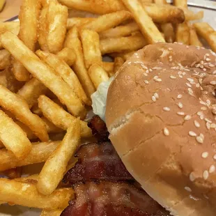 Bacon cb &amp; fries