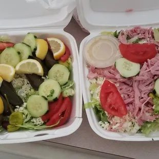Greek Salad and Greek Appetizer