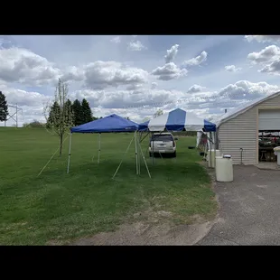 Even during these difficult times we are continuing to bring support to those needed.  Look at this Canopy Set-Up, first of the season!