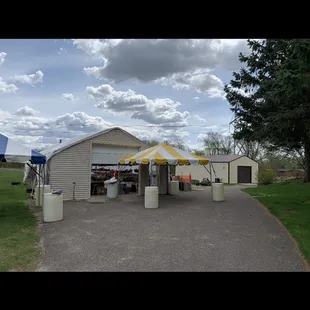 Even during these difficult times we are continuing to bring support to those needed.  Look at this Canopy Set-Up, first of the season!