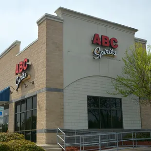 the front of the building