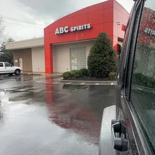 a car parked in front of a building