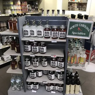a display of jars of preserves
