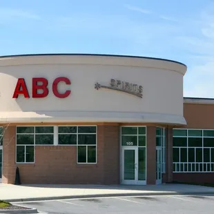 the front of the building