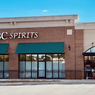 a car parked in front of the building