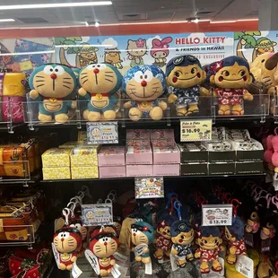  a display of hello kitty toys