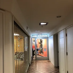 the entrance to the store