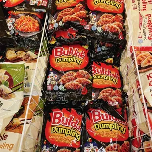 a display of burritos and chips