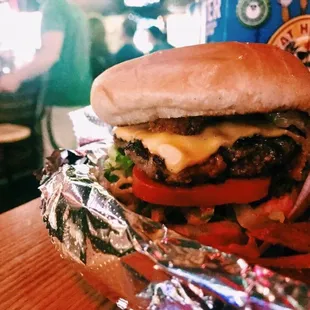a cheeseburger and fries