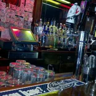 a bar with a lot of beer
