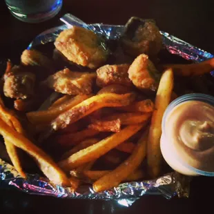 Shark Bites with fries