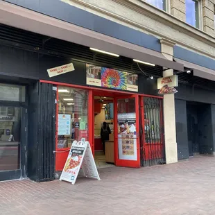 the front of a restaurant