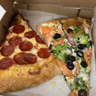 Pepperoni and veggie