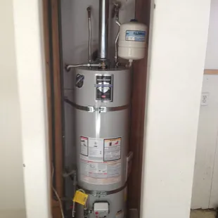 Newly installed hot water heater
