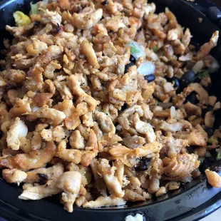 a bowl of food on a table