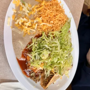 #5 enchilada &amp; taco plate