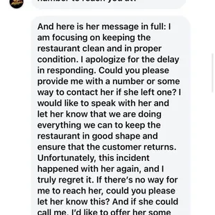 Conversations with Abelardo's corporate via Instagram.