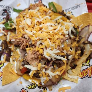 a plate of nachos