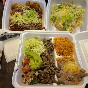 a variety of food items