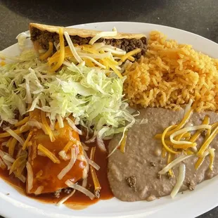 #5 - Taco and enchilada plate