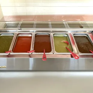 Salsa Bar - Needs Heat Level Labels