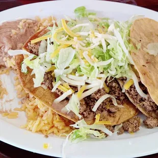 #1 combo - Taco and Tostado (a couple bites later!)