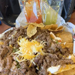 a plate of nachos