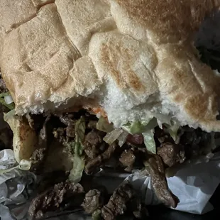 a beef sandwich