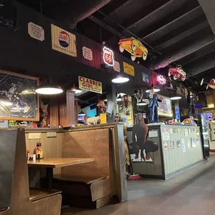 A view from the booth.  There is a lot to unpack here.