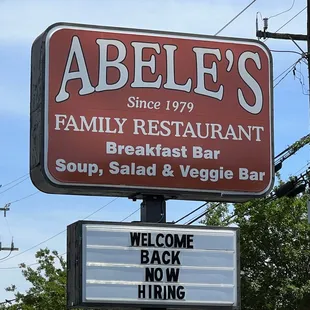 a sign for a restaurant