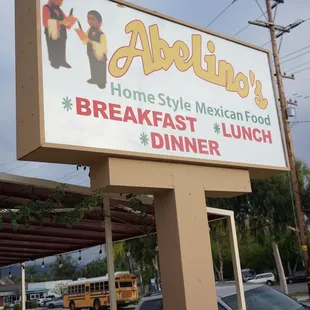 a sign for a restaurant