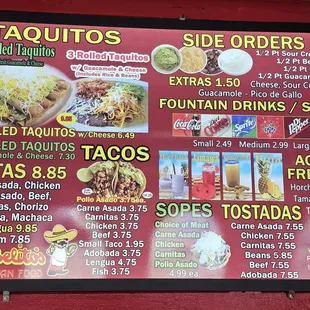 Updated menu 7/21/2024