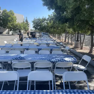 We can set up just about anywhere