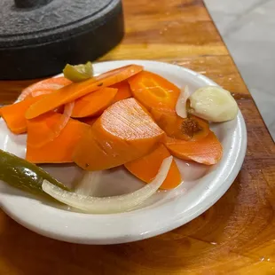 Huge garlic and carrots that are hard