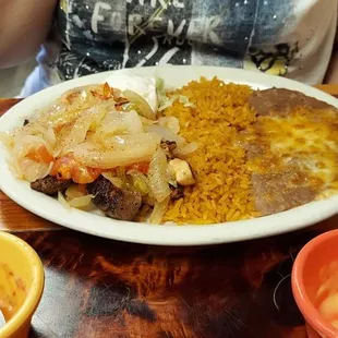 The mixed fajitas got a thumbs up.